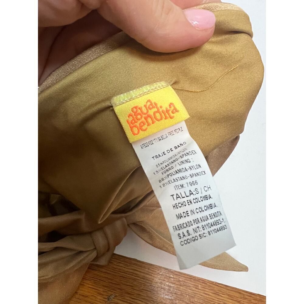 Agua Bendita GOLD Isabella Bikini Bottoms Sz. S - Picture 4 of 4